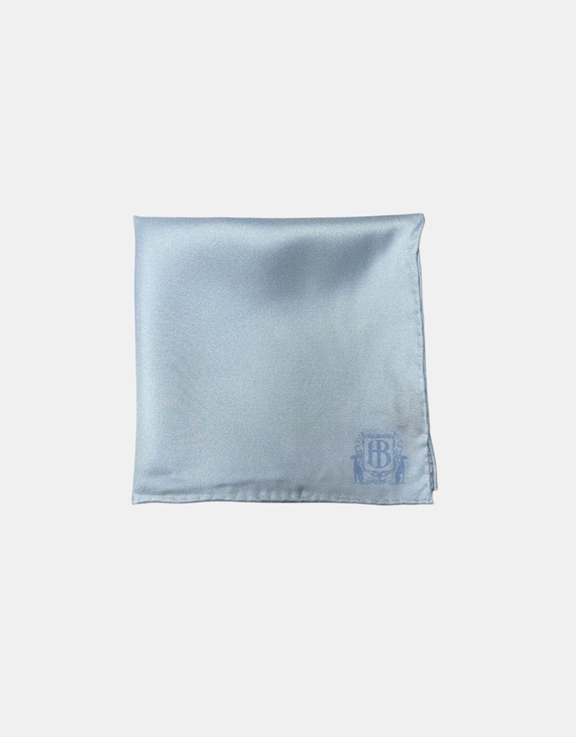 Henry Bucks - HENRY BUCKS Plain Crest Pocket Square SKY