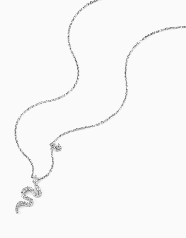 Emporio Armani - Silver Tone Pendant Necklace