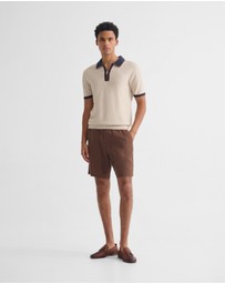 Oxford - Holden Zip Neck Knitted Polo
