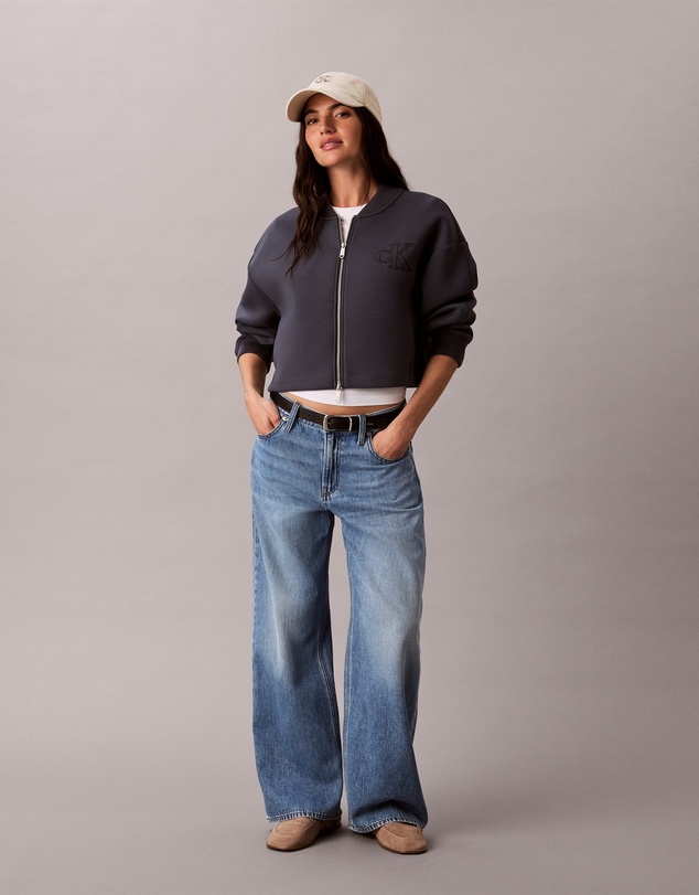 Calvin Klein Jeans - Smooth Cropped Relaxed Bomber Jacket