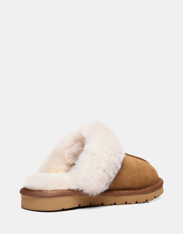 EVERAU - Australian Shepherd Ugg Muffin Slipper Cow Suede Upper House Shoes