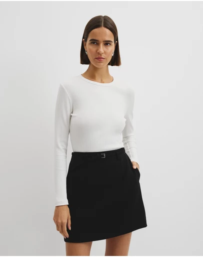 Country Road - Long Sleeve Rib Top