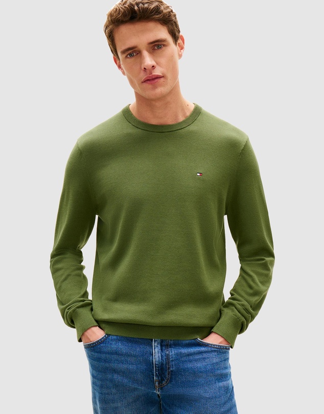 Tommy Hilfiger - Flag Embroidery Crew Neck Jumper