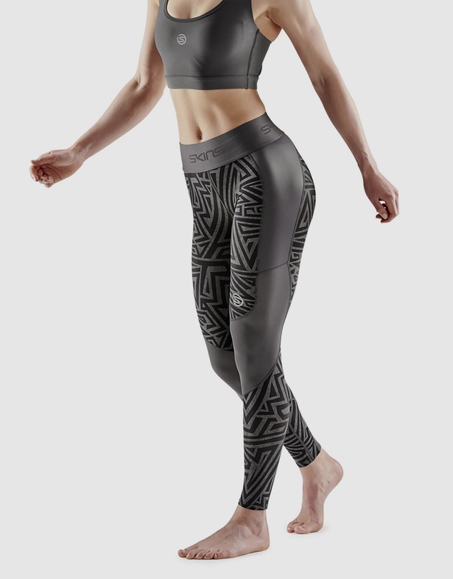 SKINS - SKINS Compression Women's Series-3 Clothing Long Tight Charcoal Angle