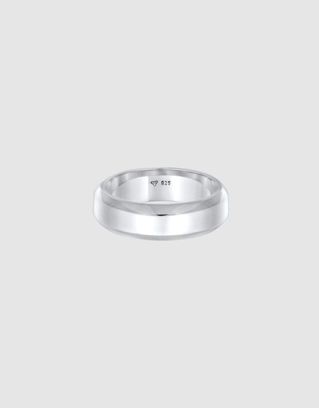 Kuzzoi - ICONIC EXCLUSIVE - Bevelled Band Ring in 925 Sterling Silver
