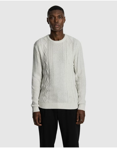 yd. - Jamie Cable Crew Knit Jumper