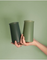 porter green - stegg | silicone unbreakable highball glasses