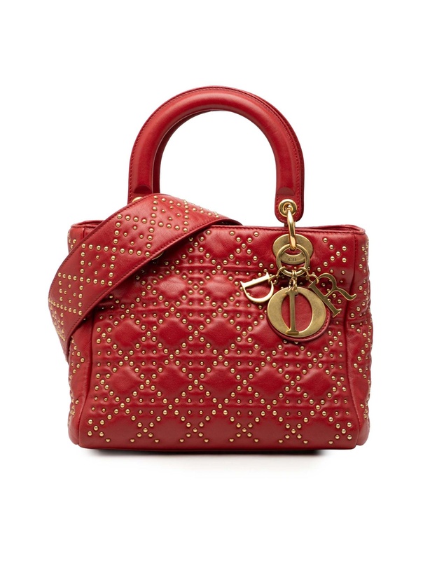 Pre-Loved by Azura Reborn - Pre-Loved Medium Lambskin Cannage Studded Supple Lady Dior