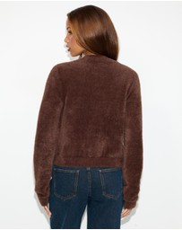 Dazie - Sloane Fuzzy Cardigan