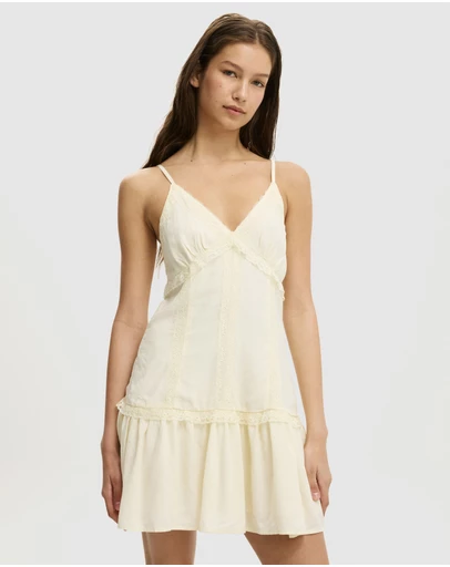 Cotton On - Satin Lace Mini Dress