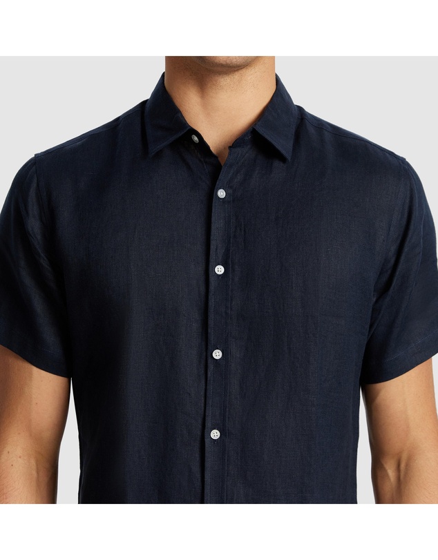 yd. - Lewis Pure Linen Shirt