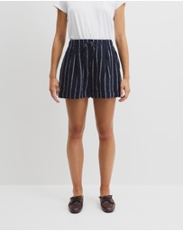 Country Road - Yarn Dyed Cuff Linen Short