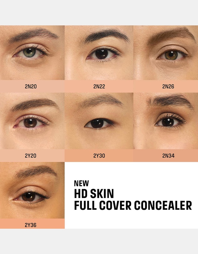 MAKE UP FOR EVER - HD Skin Full Cover Concealer Multi-Use Concealer with Niacinamide & Hyaluronic Acid