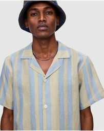 OAS Company - Mist Strata Cuba Linen Shirt