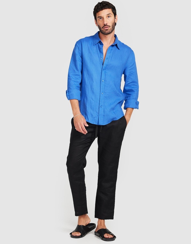 Vacay Swimwear - Linen Pants Black