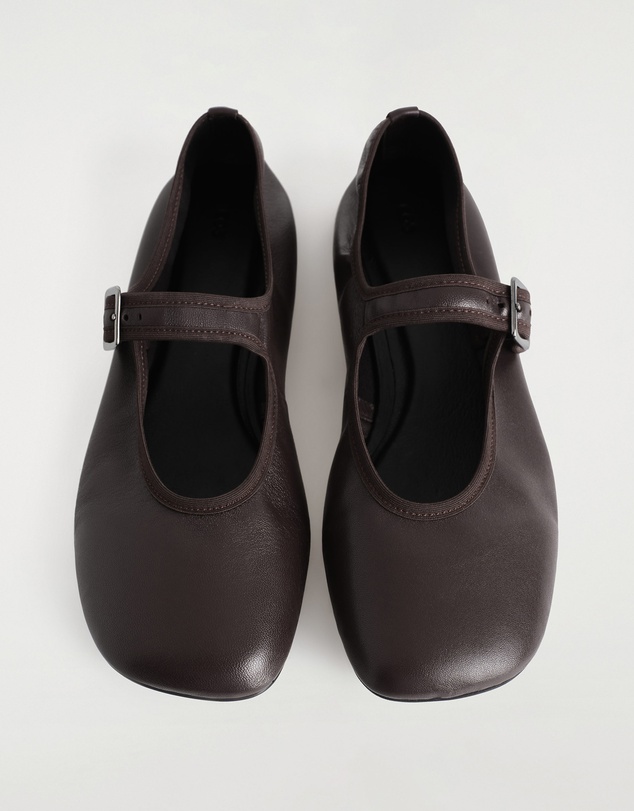 COS - Square Toe Buckled Ballet Flats