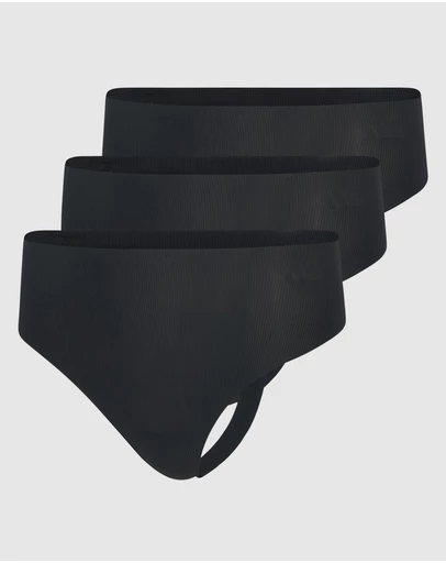 adidas Sportswear - 3 Pack Active Micro Flex High Waist Thong Underwear