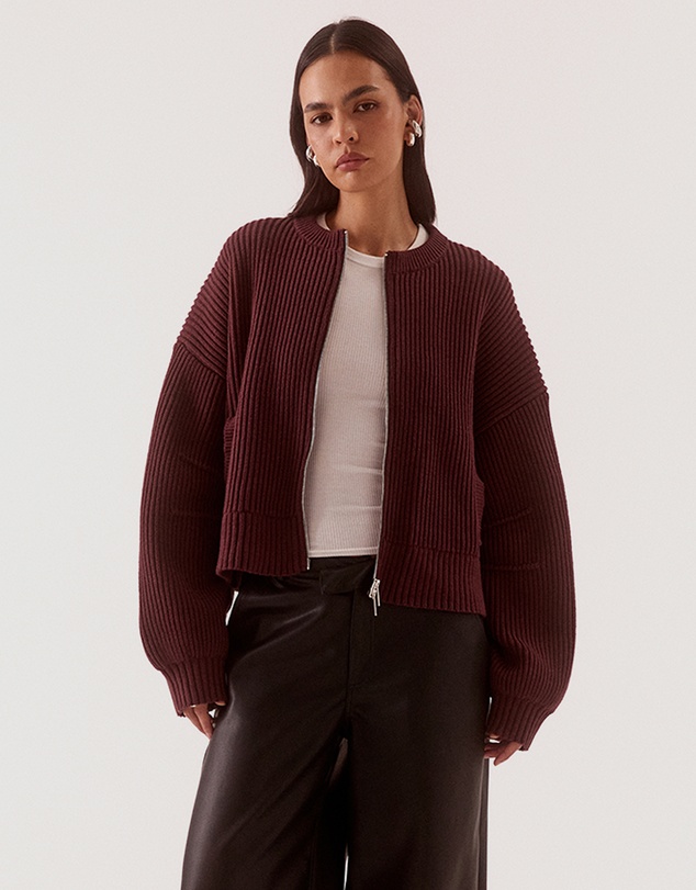SOVERE - Axel Knit Bomber Cardigan