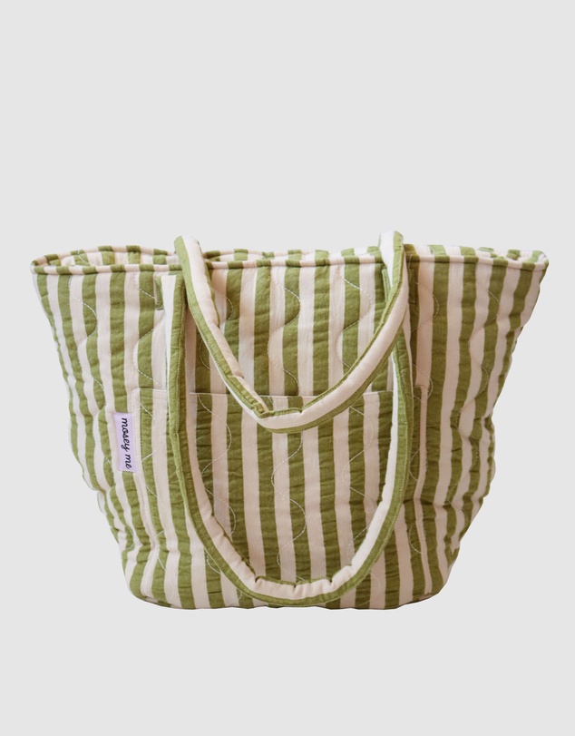 Mosey Me - Pistachio Seersucker Quilted Bag