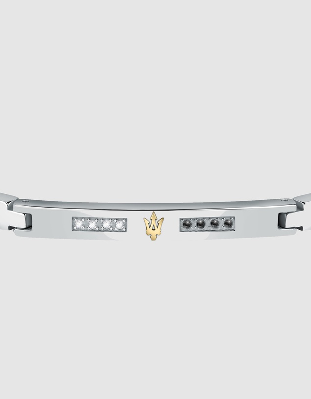 Maserati - Black and White Diamond 22cm Bracelet