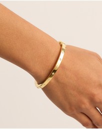 By Charlotte - Gold Live in Love Hinged Bracelet