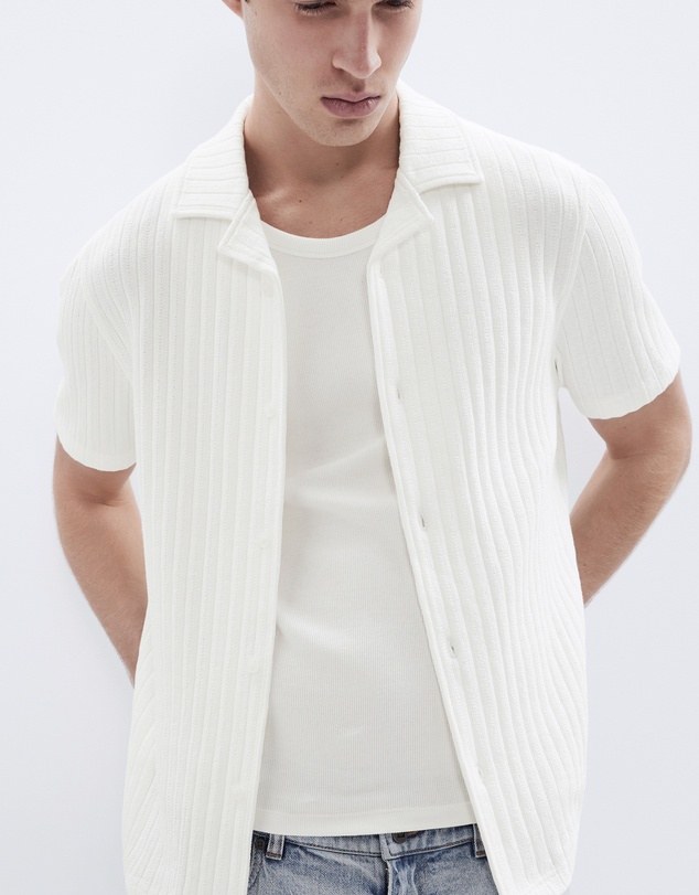 UNISON - Rib Stitch Button Thru