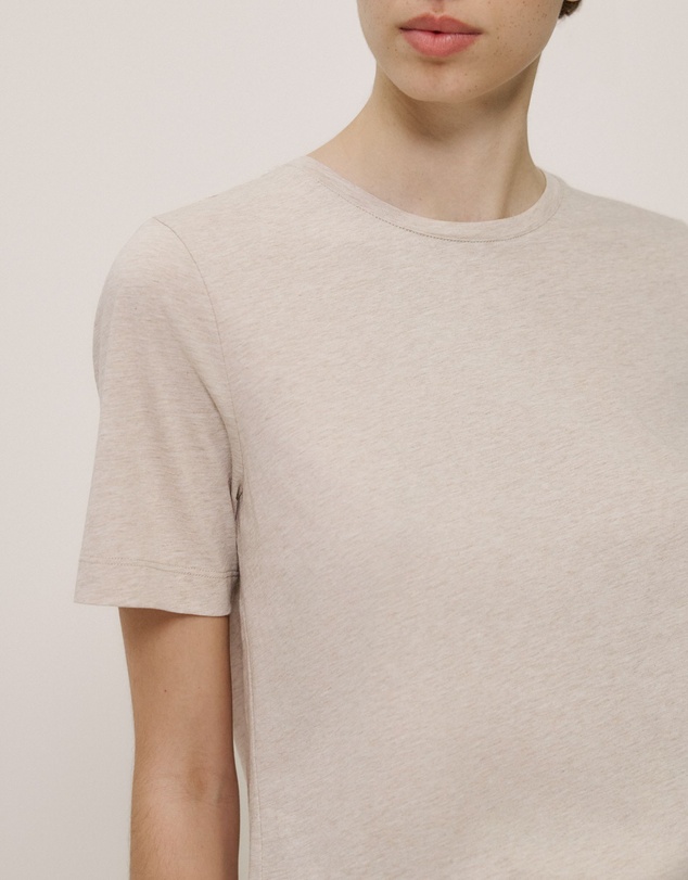 Trenery - Australian Cotton Marle T-shirt in Clay
