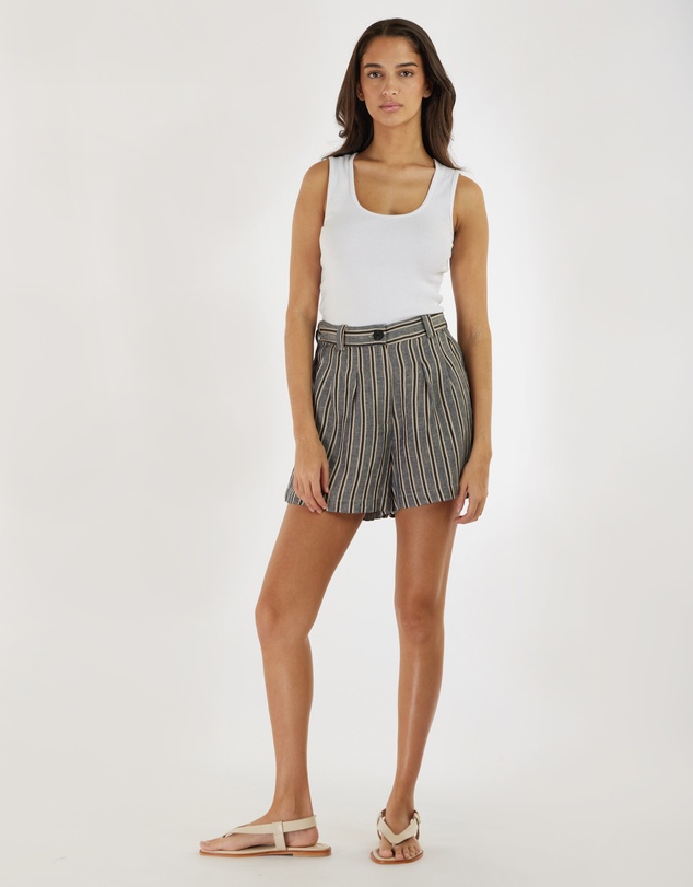 Amelius - Set Sail Linen Stripe Short