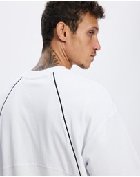 Thrills - Heavy Voltage Box Fit Oversize Cropped Piping Tee