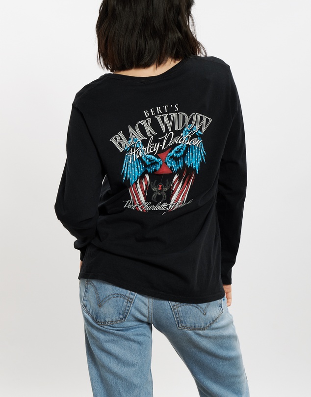 Vintage by The Real Deal - Pre Loved - Vintage Harley Davidson Long Sleeve Tee