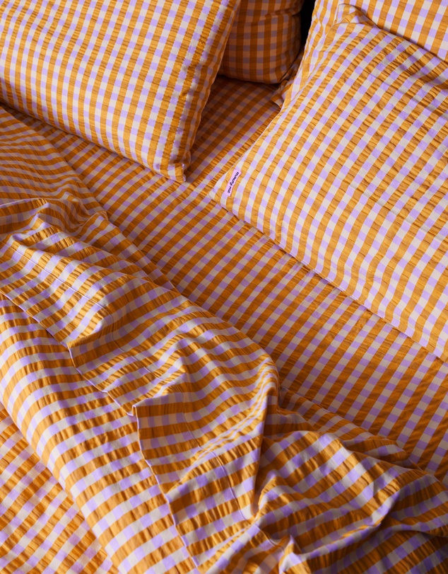 Mosey Me - Mango Seersucker Quilt Cover
