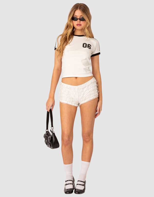 EDIKTED - Kassidy contrast T shirt