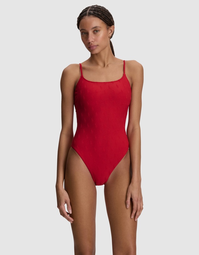 Polo Ralph Lauren - Logo Jacquard Kennedy Low Back Swimsuit