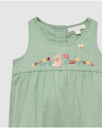 Purebaby - Embroidered Corduroy Romper -Kids-Babies