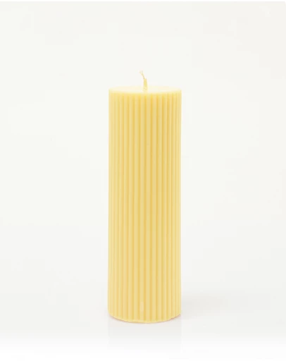 XRJ Celebrations - Pillar Pastel Yellow Candle
