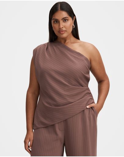 Mocha Pinstripe Set