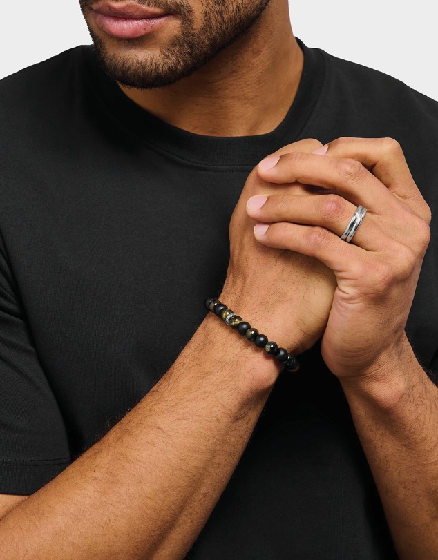 THOMAS SABO - THOMAS SABO Bracelet with obsidian and tiger's eye beads