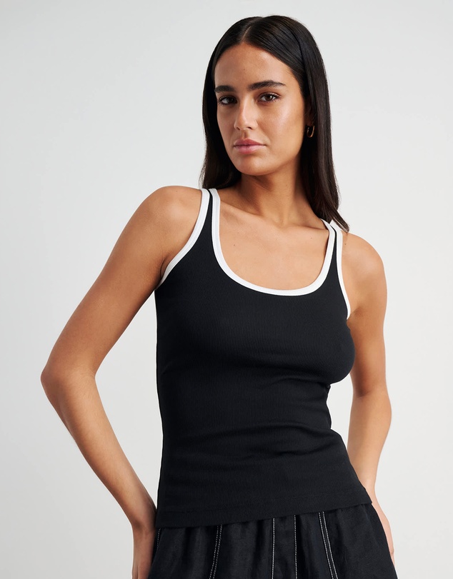 Jag - Kate Contrast Scoop Tank