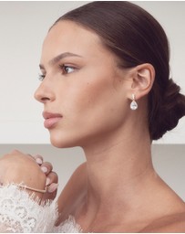 The White Collection - Melissa - Crystal Gold Bridal Earrings