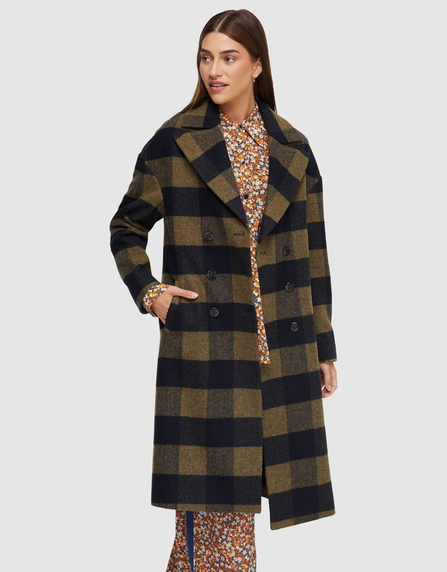 Oxford - Anna Wool Rich Check Coat