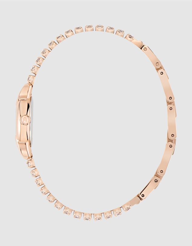 Furla - Mini Shape Rose Gold-Tone with Crystals Bracelet Watch