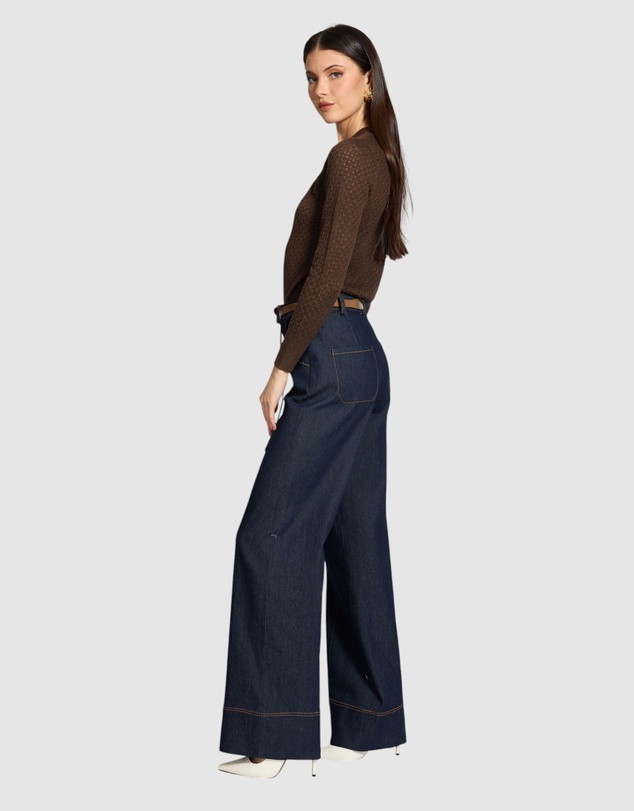 Honey and Beau - Biana Knit Button Up Top