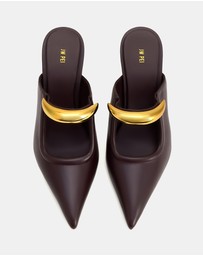 JW PEI - Sofia Metal Accent Sphere Heel Mules