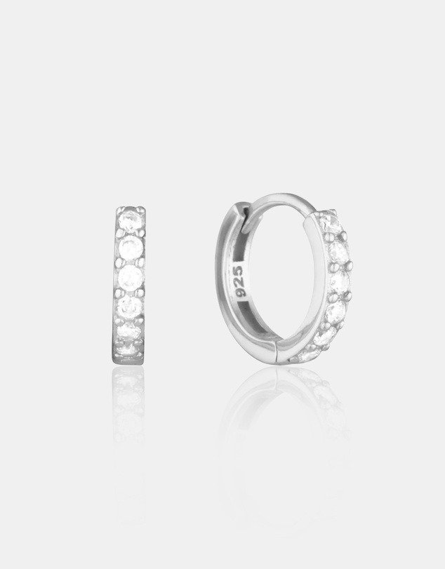 The Silver Collective - Jet Earrings Silver