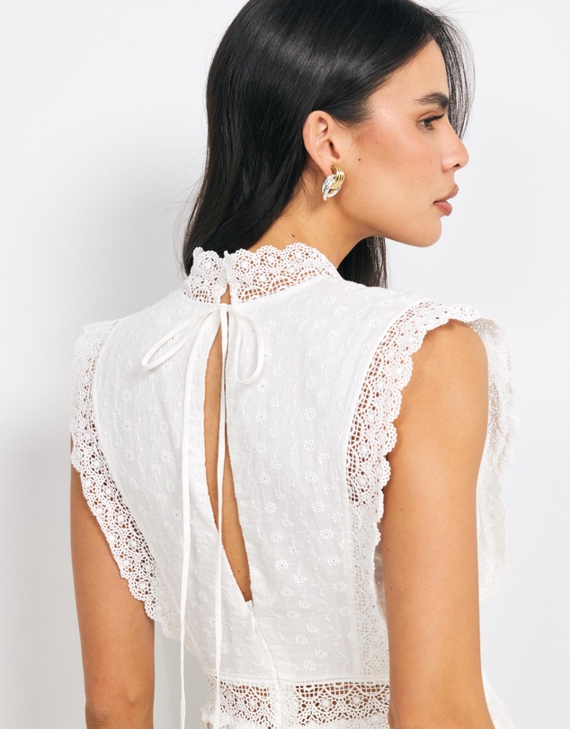 AERE - Iris Cotton Broderie Top