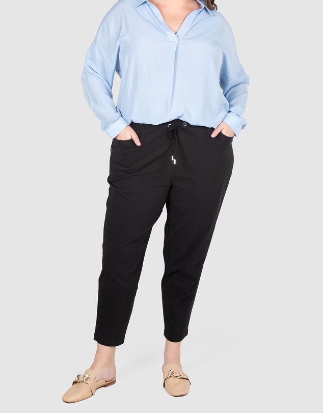 Love Your Wardrobe - Ally Twill Stretch Drawcord Pants