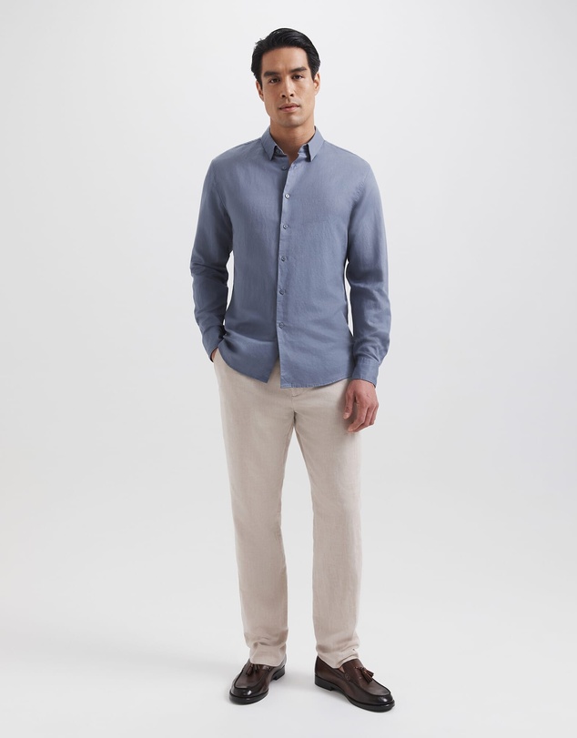 SABA - Reeves Long Sleeve Classic Linen Cotton Shirt