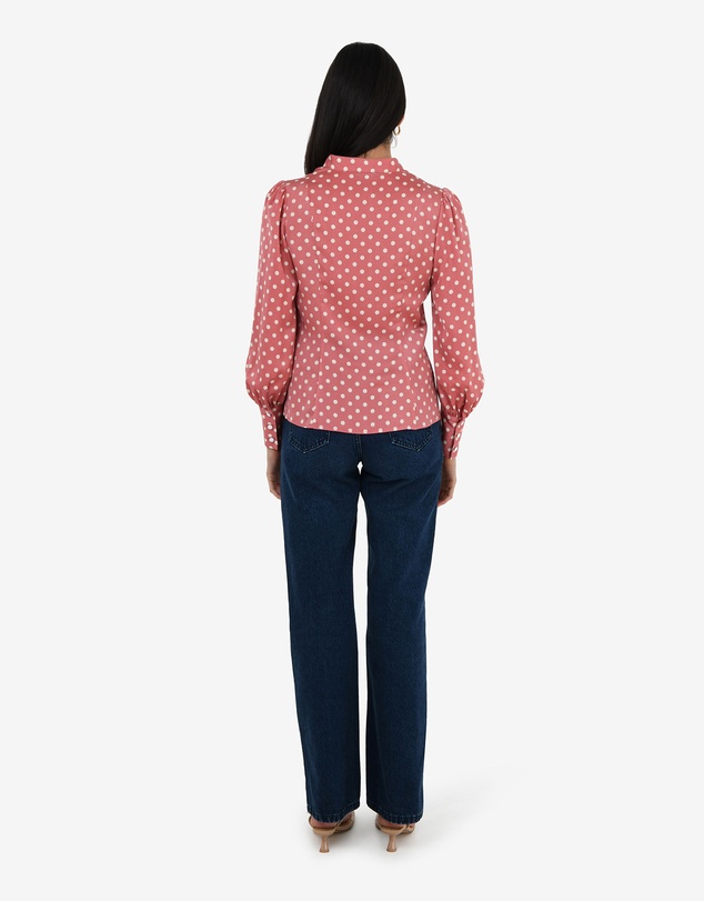 Forcast - Dotti Polka Dot Printed Blouse