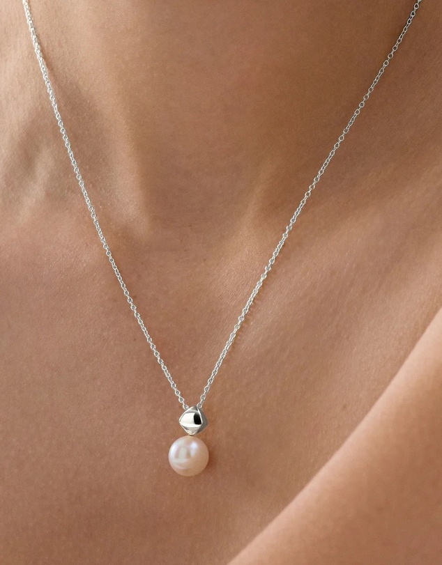 Najo - Mirage Silver Pearl Necklace
