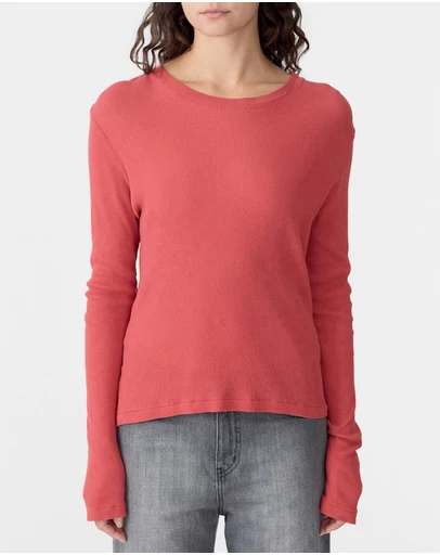 Bassike - Sheer Rib LS T-Shirt